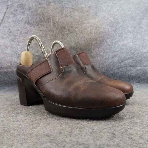 Cole Haan Shoes - Cole Haan Shoes Womens 8 Mule Clog Wedge Leather Slip On Classic Comfort Brown
